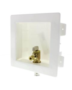 Ice Maker Outlet Box with 1/2" PEX Press Valve (Zero Lead)