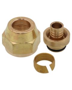 1/2" QS-style Fitting Assembly, R20 Thread