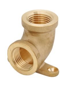 1/2" FxF Cast Brass 90-Degree Drop Ear Elbow (Lead Free)