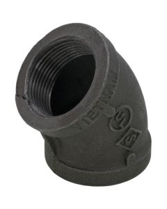 1-1/4" Black 45-Degree Elbow