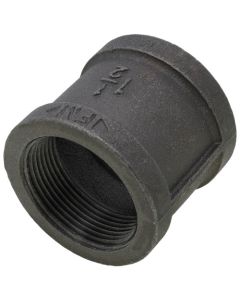 1-1/2" Black Coupling