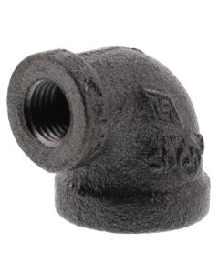 1/2" x 1/4" Black 90° Reducing Elbow