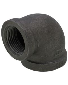 1-1/4" x 1" Black 90-Degree Reducing Elbow