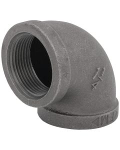 1-1/4" Black 90-Degree Elbow