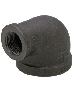 1-1/2" x 3/4" Black 90-Degree Reducing Elbow