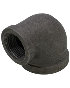 1-1/2" x 1" Black 90-Degree Reducing Elbow
