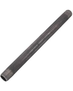 1/2" x 10" Black Nipple