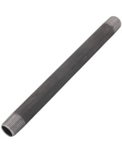 1/2" x 9" Black Nipple