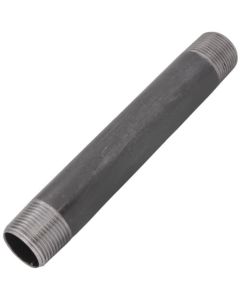1" x 8" Black Nipple