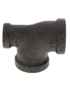 1/2" x 1/4" x 1/2" Black Reducing Tee