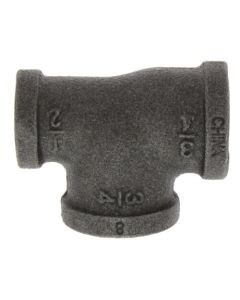 3/4" x 1/2" x 3/4" Black Reducing Tee