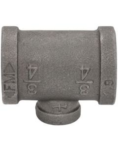 3/4" x 3/4" x 1/4" Black Reducing Tee