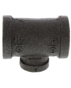 3/4" x 3/4" x 3/8" Black Reducing Tee