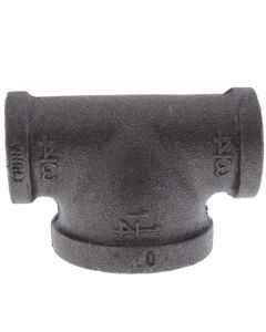 3/4" x 3/4" x 1-1/4" Black Reducing Tee