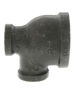 1-1/4" x 1/2" x 1/2" Black Reducing Tee