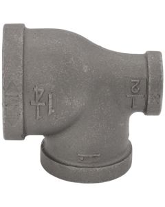 1-1/4" x 1/2" x 1" Black Reducing Tee
