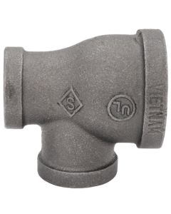 1-1/4" x 3/4" x 3/4" Black Reducing Tee