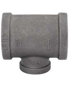 1-1/4" x 1-1/4" x 3/4" Black Reducing Tee