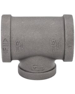 1-1/4" x 1-1/4" x 1" Black Reducing Tee