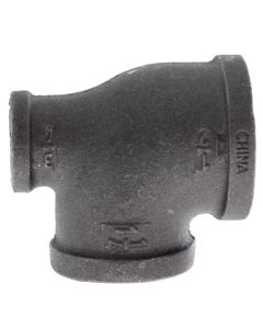 1-1/2" x 3/4" x 1-1/4" Black Reducing Tee