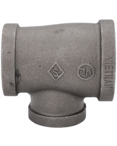 1-1/2" x 1-1/4" x 1" Black Reducing Tee