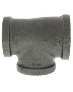 1-1/2" x 1-1/4" x 1-1/4" Black Reducing Tee