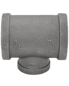 1-1/2" x 1-1/2" x 1" Black Reducing Tee