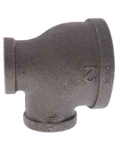 2" x 1" x 1" Black Reducing Tee