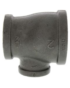 2" x 1-1/2" x 1" Black Reducing Tee