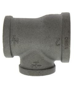 2" x 1-1/2" x 1-1/4" Black Reducing Tee