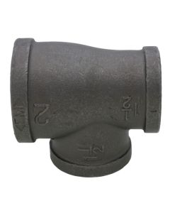 2" x 1-1/2" x 1-1/2" Black Reducing Tee