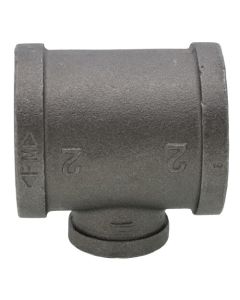 2" x 2" x 1" Black Reducing Tee