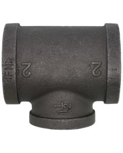 2" x 2" x 1-1/2" Black Reducing Tee