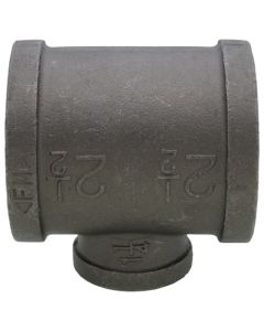2-1/2" x 2-1/2" x 1-1/4" Black Reducing Tee