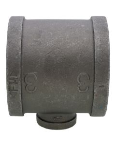 3" x 3" x 1" Black Reducing Tee