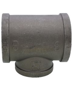 3" x 3" x 2-1/2" Black Reducing Tee