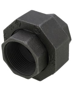 1-1/4" Black Union