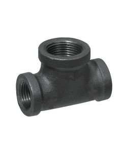 1" x 1" x 1-1/2" Black Reducing Tee