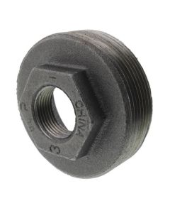 3" x 1" Black Hex Bushing