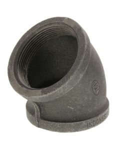 3" Black 45-Degree Elbow