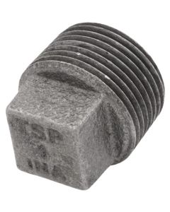1" Black Solid Plug