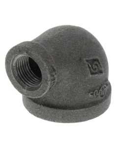 1" x 3/8" Black 90° Reducing Elbow
