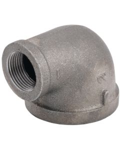 2" x 1" Black 90° Reducing Elbow