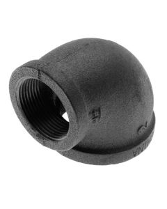 2" x 1-1/4" Black 90° Reducing Elbow