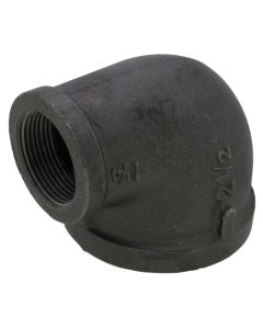 2-1/2" x 1-1/4" Black 90° Reducing Elbow