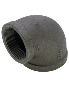 2-1/2" x 2" Black 90° Reducing Elbow