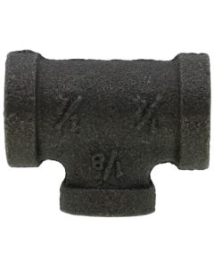 1/4" x 1/4" x 1/8" Black Reducing Tee