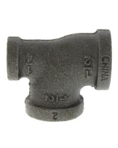 1/2" x 1/4" x 1/2" Black Reducing Tee