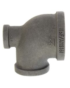 1-1/2" x 1/2" x 1" Black Reducing Tee
