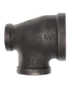 1-1/2" x 3/4" x 1" Black Reducing Tee